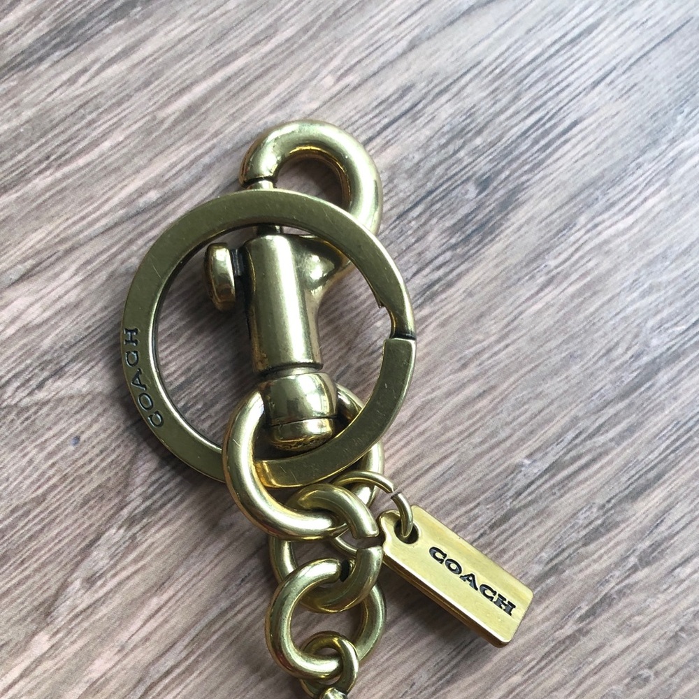 Coach Gold-Tone Keychain with Red Glitter Cherries - Picture 2 of 3